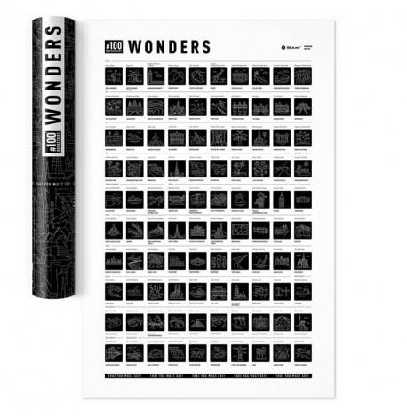 Скретч-постер #100 Wonders (англійська мова) у тубусі