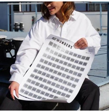 Скретч-постер #100 Wonders (англійська мова) у тубусі