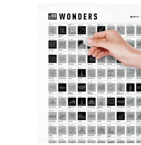 Скретч-постер #100 Wonders (англійська мова) у тубусі