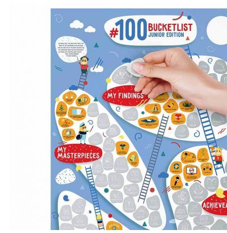 Дитячий скретч-постер #100 Справ Junior edition (англійська мова) в тубусі