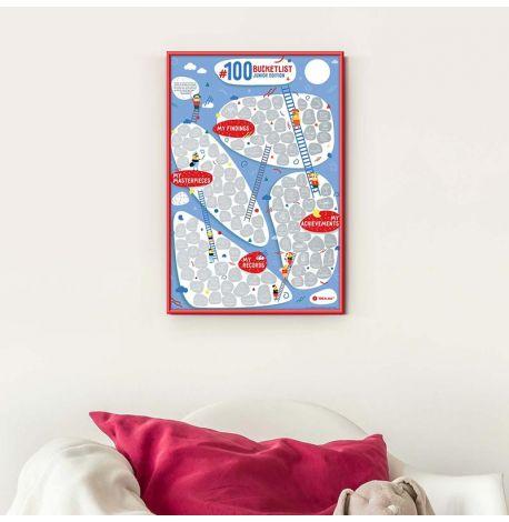 Дитячий скретч-постер #100 Справ Junior edition (англійська мова) в тубусі