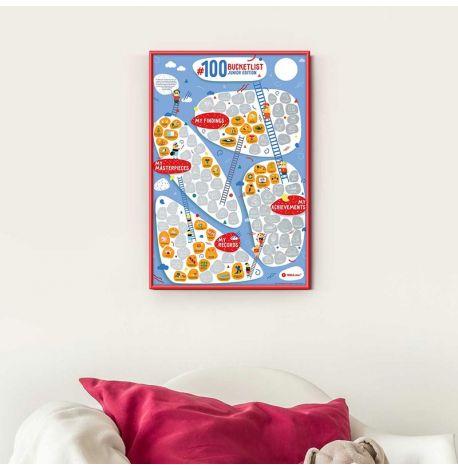 Дитячий скретч-постер #100 Справ Junior edition (англійська мова) в тубусі