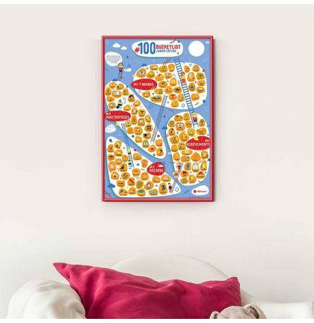 Дитячий скретч-постер #100 Справ Junior edition (англійська мова) в тубусі