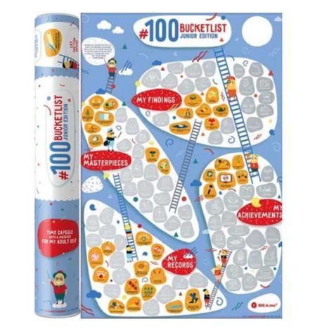 Дитячий скретч-постер #100 Справ Junior edition (англійська мова) в тубусі