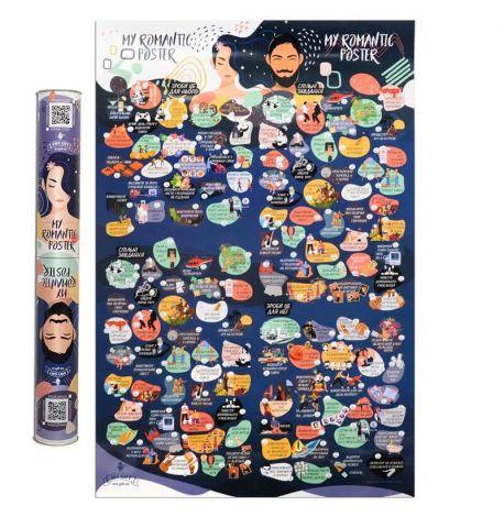 Скретч-постер для пари My Romantic Poster (українська мова) в тубусі