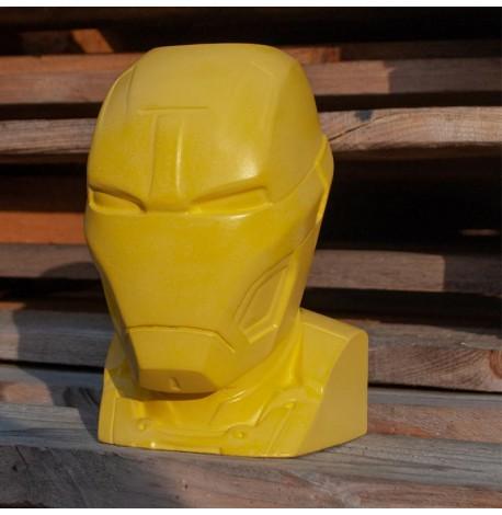 Скульптура вазон-органайзер "Залізна людина" (жовтий)