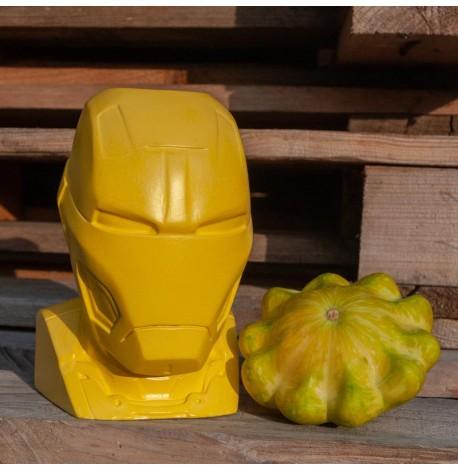 Скульптура вазон-органайзер "Залізна людина" (жовтий)