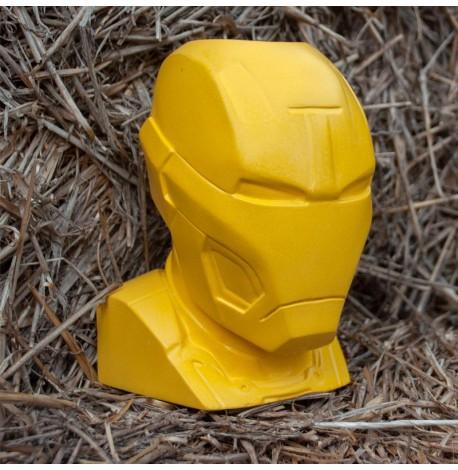 Скульптура вазон-органайзер "Залізна людина" (жовтий)