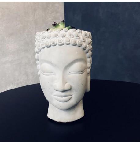 Скульптура вазон-органайзер "Будда" (белый)