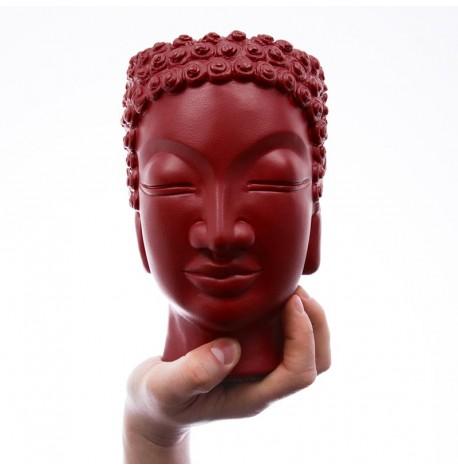 Скульптура вазон-органайзер "Будда" (бордовий)