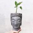 Скульптура вазон-органайзер "Будда" (серый)