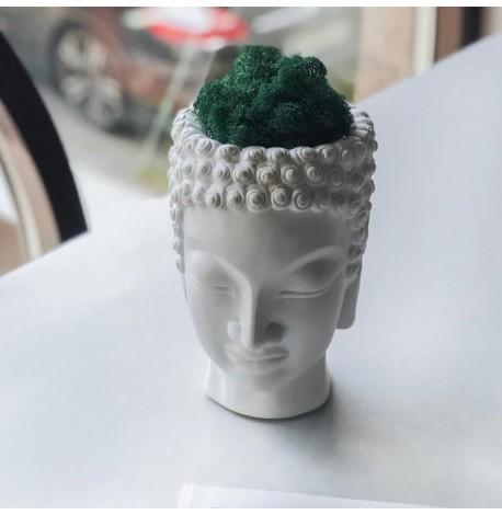 Скульптура вазон-органайзер "Будда" (серый)