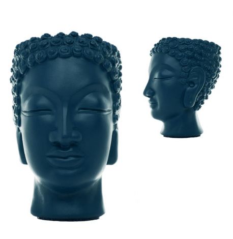 Скульптура вазон-органайзер "Будда" (темно-синий)