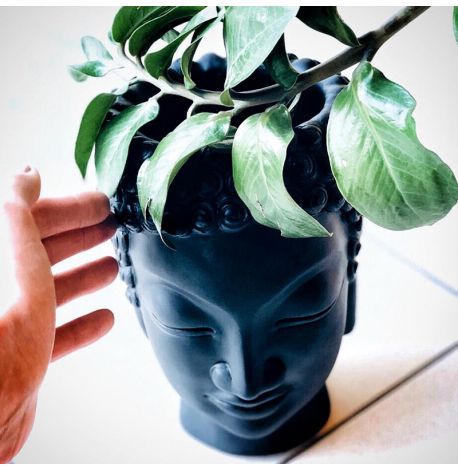 Скульптура вазон-органайзер "Будда" (темно-синий)