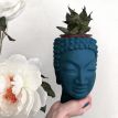 Скульптура вазон-органайзер "Будда" (темно-синий)
