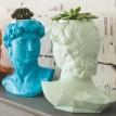 Скульптура вазон-органайзер "Давид" (светло-синий)