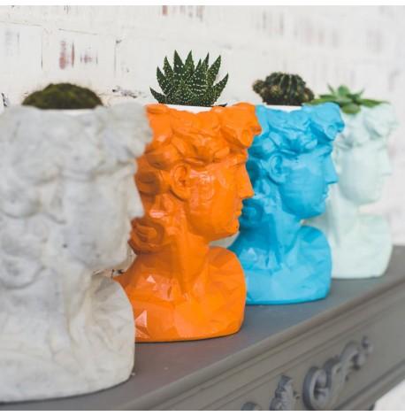 Скульптура вазон-органайзер "Давид" (оранжевый)