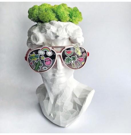 Скульптура вазон-органайзер "Давид" (білий)