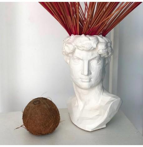 Скульптура вазон-органайзер "Давид" (білий)