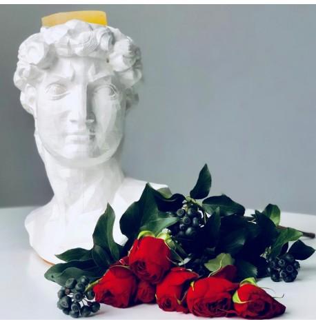 Скульптура вазон-органайзер "Давид" (білий)