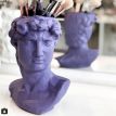 Скульптура вазон-органайзер "Давид" (фиолетовый)
