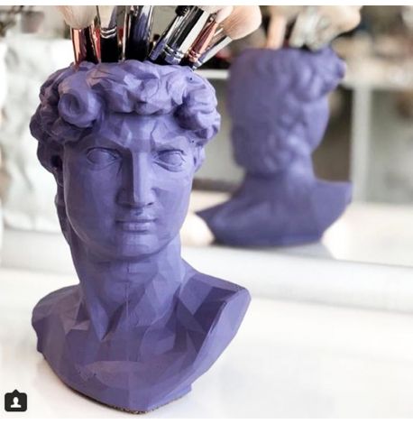 Скульптура вазон-органайзер "Давид" (фиолетовый)