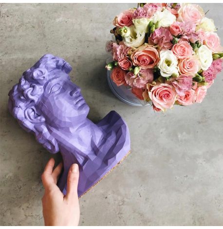 Скульптура вазон-органайзер "Давид" (фиолетовый)