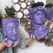 Скульптура вазон-органайзер "Давид" (фиолетовый)