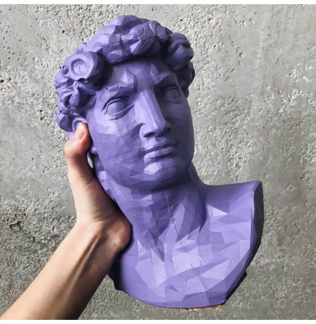 Скульптура вазон-органайзер "Давид" (фиолетовый)