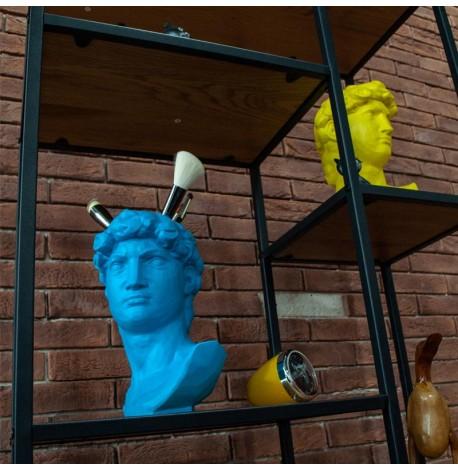 Скульптура вазон-органайзер "Давид" (светло-синий)