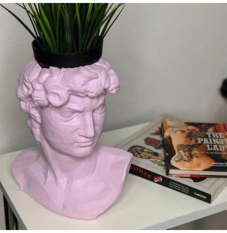 Скульптура вазон-органайзер "Давид" (лиловый)