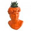 Скульптура вазон-органайзер "Давид" (оранжевый)