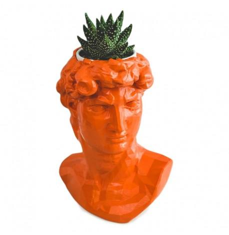 Скульптура вазон-органайзер "Давид" (оранжевый)