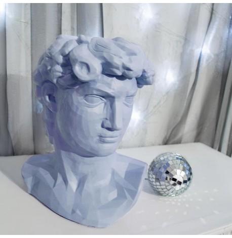 Скульптура вазон-органайзер "Давид" (голубой)