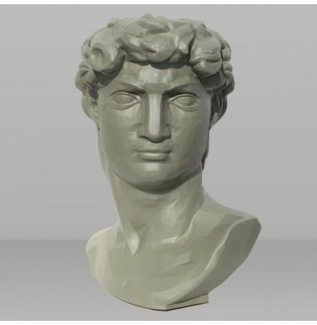 Скульптура вазон-органайзер "Давид" (оливковый)