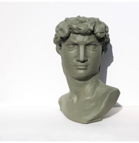 Скульптура вазон-органайзер "Давид" (оливковый)