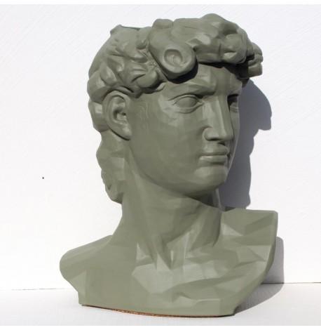 Скульптура вазон-органайзер "Давид" (оливковый)