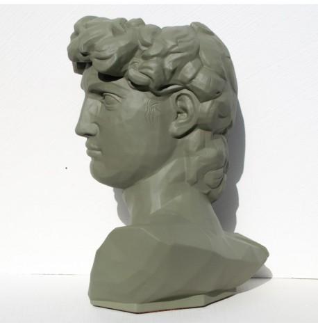 Скульптура вазон-органайзер "Давид" (оливковый)