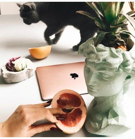 Скульптура вазон-органайзер "Давид" (оливковый)