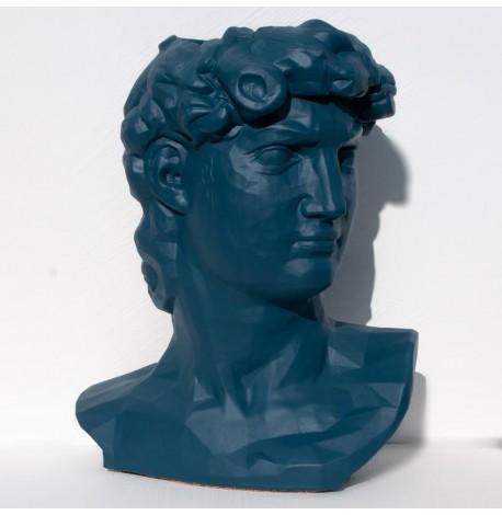 Скульптура вазон-органайзер "Давид" (темно-синий)