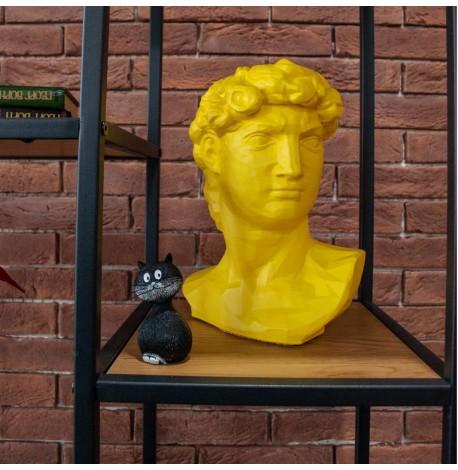 Скульптура вазон-органайзер "Давид" (желтый)