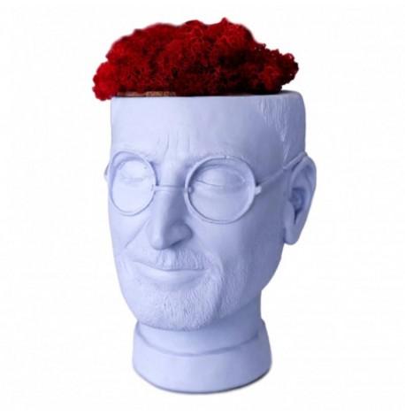 Скульптура вазон-органайзер "Стив Джобс" (голубой)