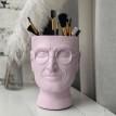 Скульптура вазон-органайзер "Стив Джобс" (светло-лиловый)