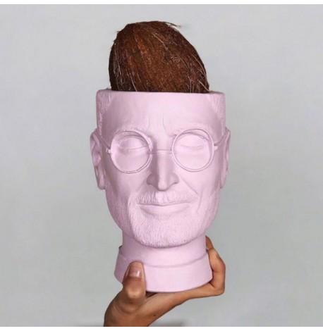 Скульптура вазон-органайзер "Стив Джобс" (светло-лиловый)