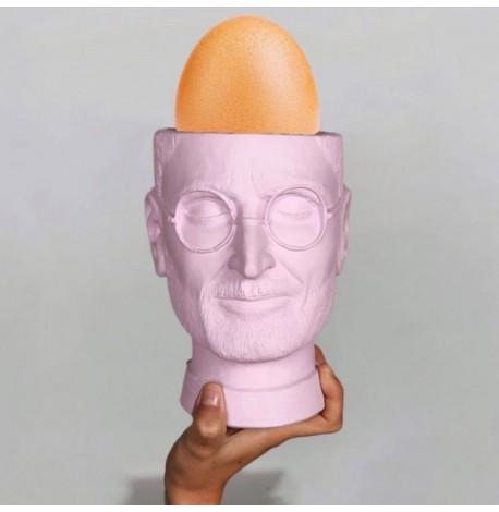 Скульптура вазон-органайзер "Стив Джобс" (светло-лиловый)