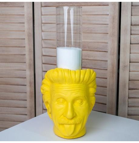 Скульптура вазон-органайзер "Ейнштейн" (жовтий)
