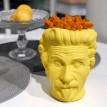 Скульптура вазон-органайзер "Ейнштейн" (жовтий)