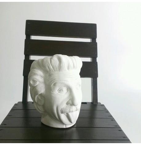 Скульптура вазон-органайзер "Ейнштейн" (білий)