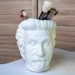 Скульптура вазон-органайзер "Ейнштейн" (білий)