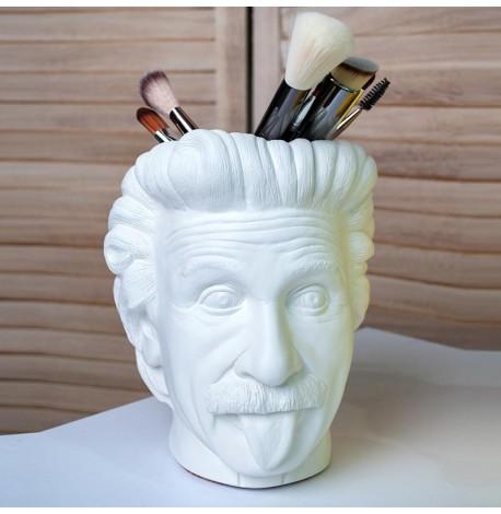 Скульптура вазон-органайзер "Ейнштейн" (білий)